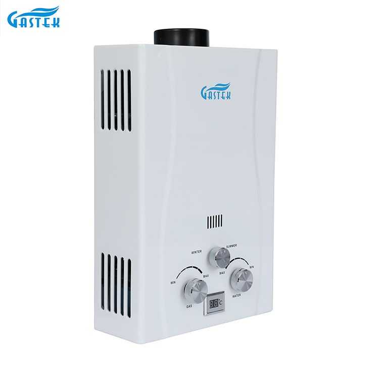 Thiết bị gia dụng di động Loại ống khói Vòi hoa sen LPG Gas Geyser Lắp đặt trong phòng tắm