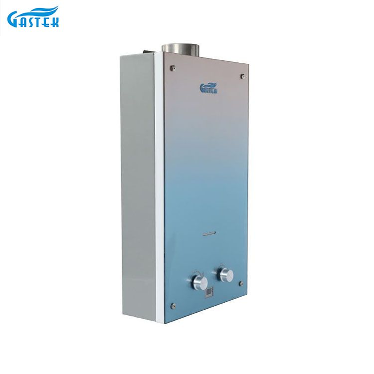 Thiết bị gia dụng 6L 10L 12L Loại ống khói gắn trên tường Bảng kính tùy chỉnh Bình phun khí tức thời không dùng bình để tắm bằng vòi hoa sen
