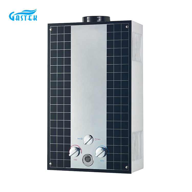Thiết bị gia dụng Tấm kính Phòng tắm Loại ống khói Geyser có phê duyệt CE